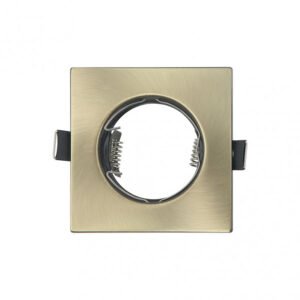 Empotrable Magura 1xgu10 Cuadrado Cuero 2,5x8,2x8,2 Cm Corte 6 Portalamparas Incluido