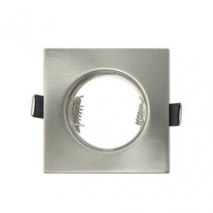 Empotrable Magura 1xgu10 Cuadrado Niquel 2,5x8,2x8,2 Cm Corte 6 Portalamparas Incluido
