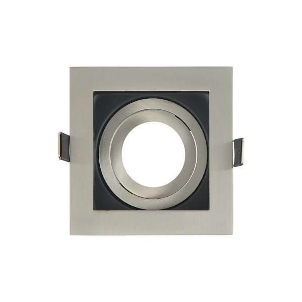 Empotrable Orient.batu 1xgu10 Cuadrado Niq/negro 3,5x10x10 Cm Corte 9x9cm c/portalampara