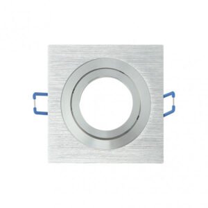 Empotrable Orient.cenote 1xgu10 Cuadrado Alum/cro 2x9,2x9,2 Cm 8 De Corte. C/portalampara