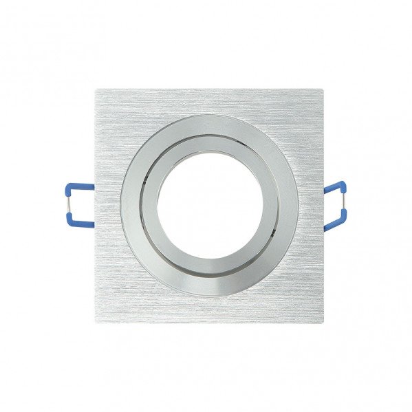 Empotrable Orient.cenote 1xgu10 Cuadrado Alum/cro 2x9,2x9,2 Cm 8 De Corte. C/portalampara