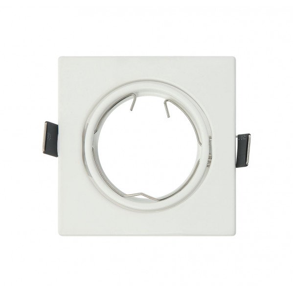 Empotrable Orient. Magura 1xgu10 Cuad. Blanco Mate 2,5x8,2x8,2 Cm Corte 6 Portalamparas Incluido