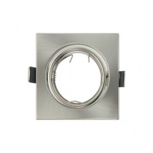 Empotrable Orient. Magura 1xgu10 Cuad. Niquel 2,5x8,2x8,2 Cm Corte 6 Portalamparas Incluido
