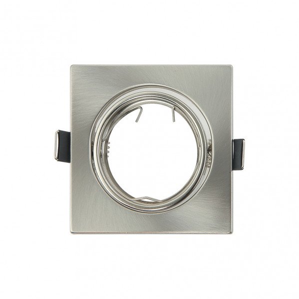 Empotrable Orient. Magura 1xgu10 Cuad. Niquel 2,5x8,2x8,2 Cm Corte 6 Portalamparas Incluido