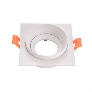 Empotrable Orient.son Doong 1xgu10 Cuadrado Blanco 1,5x9,2x9,2 Cm 8 De Corte.c/portalampara