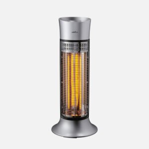 Estufa Elec.de Carbono Yuma 900w Plata/negro 2pot Oscilante 2elm.,antivuelco.63x26x26cm
