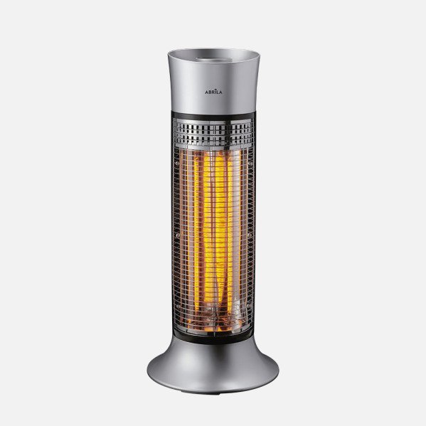 Estufa Elec.de Carbono Yuma 900w Plata/negro 2pot Oscilante 2elm.,antivuelco.63x26x26cm