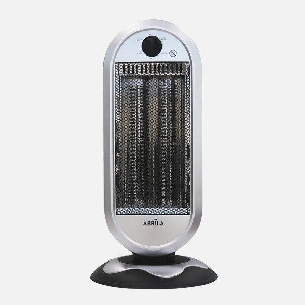 Estufa Elect.de Carbono Fulgor 900w Negro/plata 2potencias Oscilante 2elemntos Asa Antivuelco Termost.reg 60x30x30cm