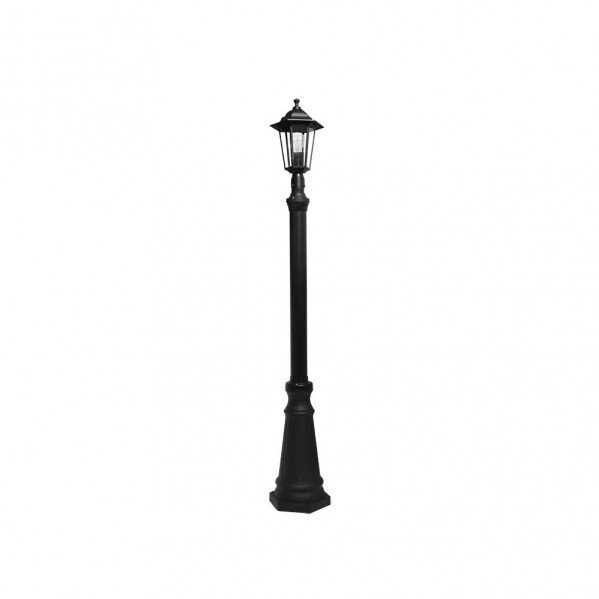 Farola Exterior Aluminio Auriga 1xe27 Negro Ip44 220x20x20 Cm Regulable En Altura