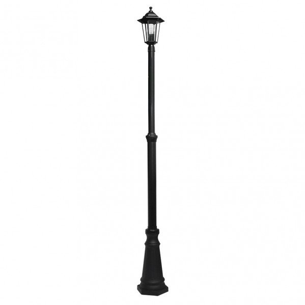 Farola Exterior Aluminio Auriga 1xe27 Negro Ip44 220x20x20 Cm Regulable En Altura