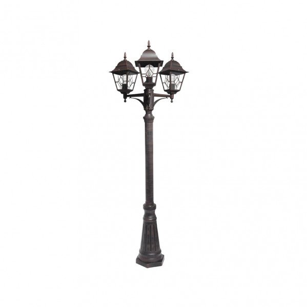 Farola Exterior Aluminio Bootes 3xe27 Marron Ip44 228x62x62 Cm