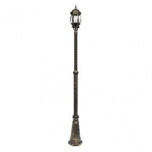Farola Exterior Aluminio Caelum 1xe27 Neg/oro Ip44 228x18x18 Cm