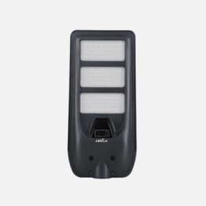 Farola Led Solar Bazan 200w 6500k Gris 2890lm Ip65 C/mando Y Sensor Movimiento Y Crepuscular 50x24x6cm