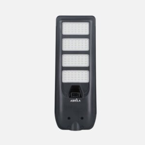 Farola Led Solar Bazan 300w 6500k Gris 3980lm Ip65 C/mando Y Sensor Movimiento Y Crepuscular 64x24x6cm
