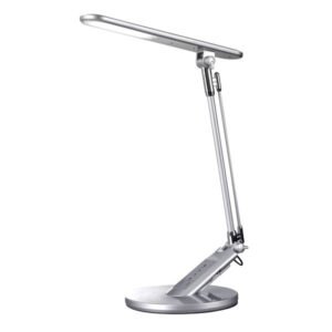 Flexo Clase 7w 3000-4500-6000k Plata 595lm Puerto Usb Temporizador,tactil,int.reg,40x19x32,5cm