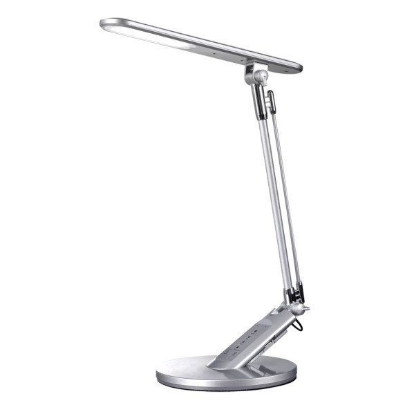 Flexo Clase 7w 3000-4500-6000k Plata 595lm Puerto Usb Temporizador,tactil,int.reg,40x19x32,5cm