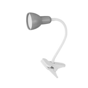 Flexo Gates Gris/blanco 6w 450lm 5000k Fijacion C/pinza Flexible Orientable 31x7x11,5 Cm