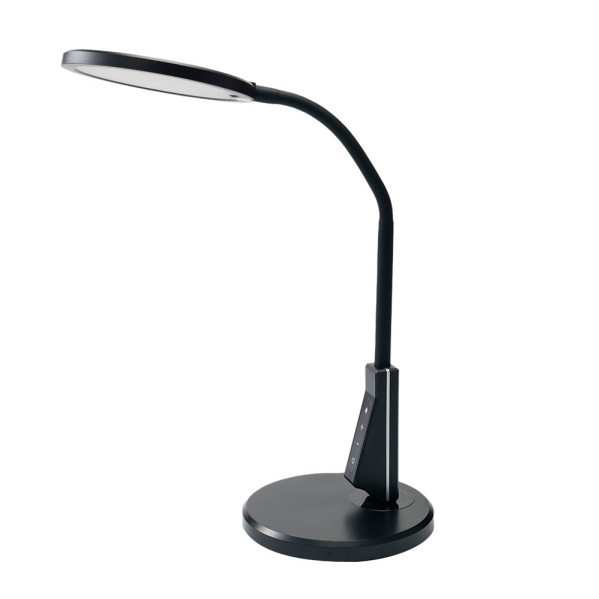 Flexo Pandeo 7w 3000-4500-6000k Negro 595lm Usb Tactil,memoria,int.regulable 62x17,5x17,5cm