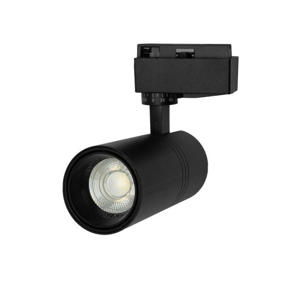 Foco Carril 20w 2700k Anzo Negro 1800lm 36º Orientable 330º Regx18x6,2 Cm