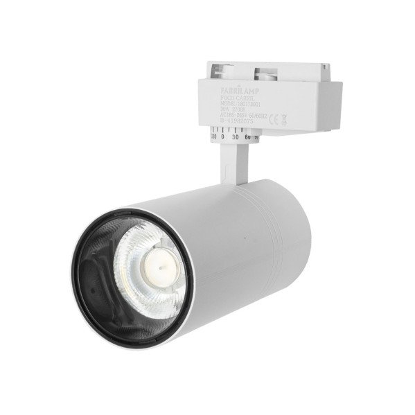 Foco Carril 20w 4000k Anzo Blanco 1800lm 36º Orientable 330º Regx18x6,2 Cm