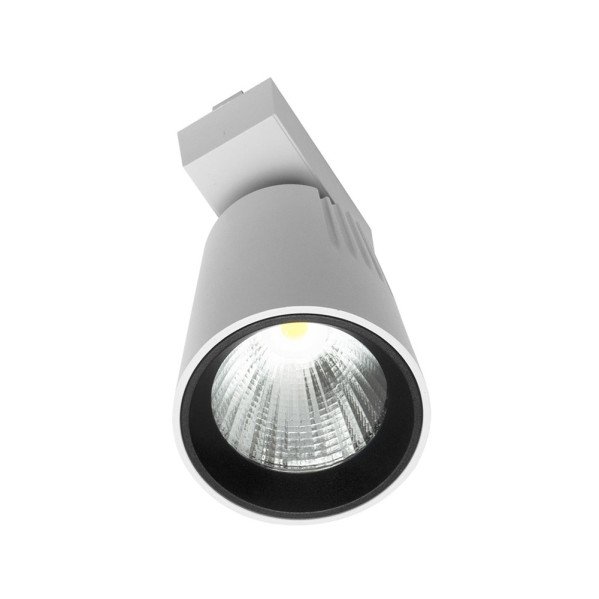 Foco Carril 20w 4000k Telma Blanco 1800lm 36º Orientable 330º Regx15,5x8,2 Cm