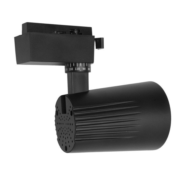 Foco Carril 20w 4000k Telma Negro 1800lm 36º Orientable 330º Regx15,5x8,2 Cm