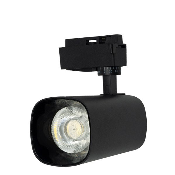 Foco Carril 30w 2700k Alfil Negro 2700lm 36º Orientable 330º Regx19x7,5 Cm