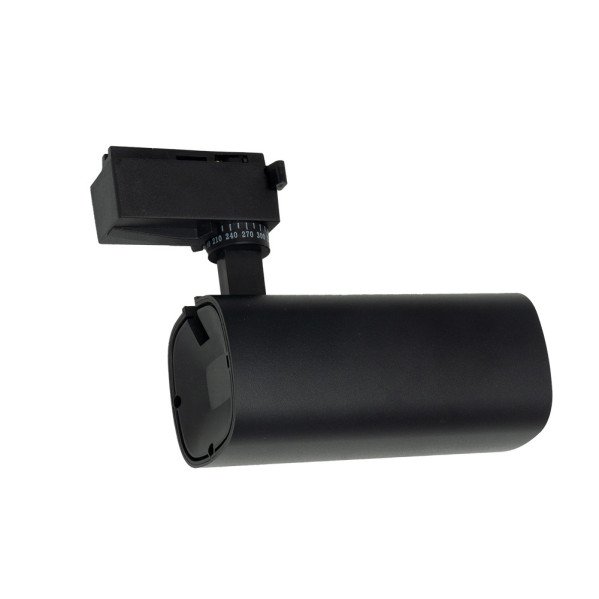 Foco Carril 30w 4000k Alfil Negro 2700lm 36º Orientable 330º Regx19x7,5 Cm