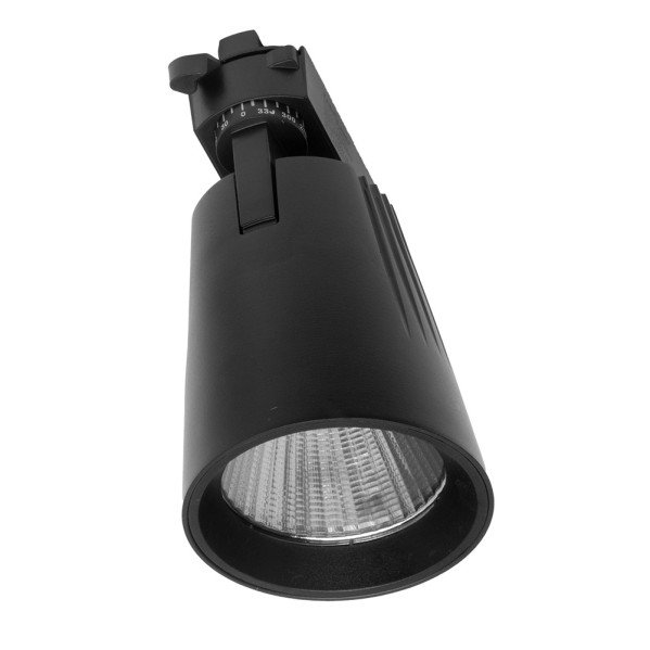 Foco Carril 40w 2700k Telma Negro 3600lm 36º Orientable 330º Regx21x10,5 Cm