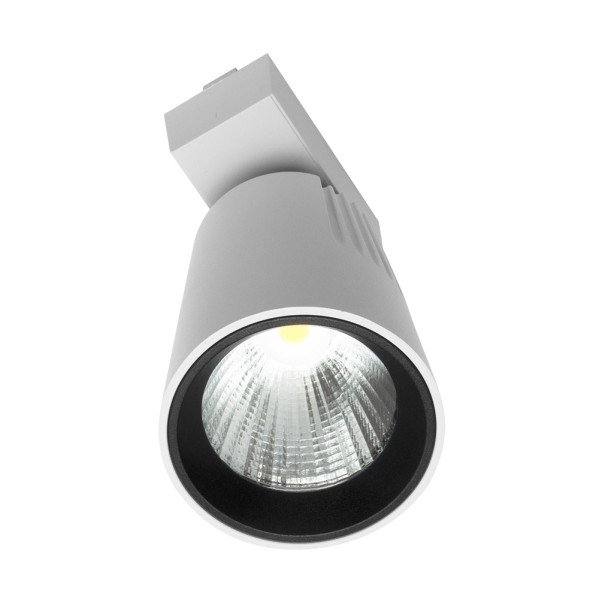 Foco Carril 40w 4000k Telma Blanco 3600lm 36º Orientable 330º Regx21x10,5 Cm