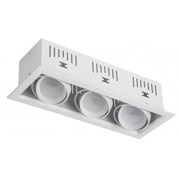 Foco Kardan Augusto Empotrar 3xgu10 Blanco 11x30bombillas No Incluidas