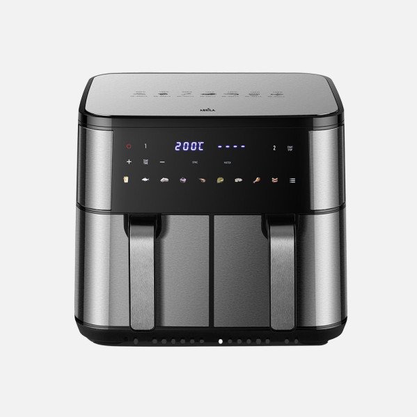 Freidora De Aire Chimbas 10l 2200w Acero/negro Display Temporizador Termostato Tactil 32x38x40,5cm