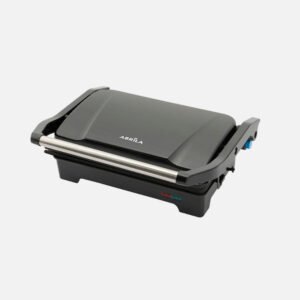 Grill Parrilla Rabion 1200w Negro Apertura 180º Placa 26x16,5cm Antiadh.luz Ind.tact.fro 11,5x29,5x26cm