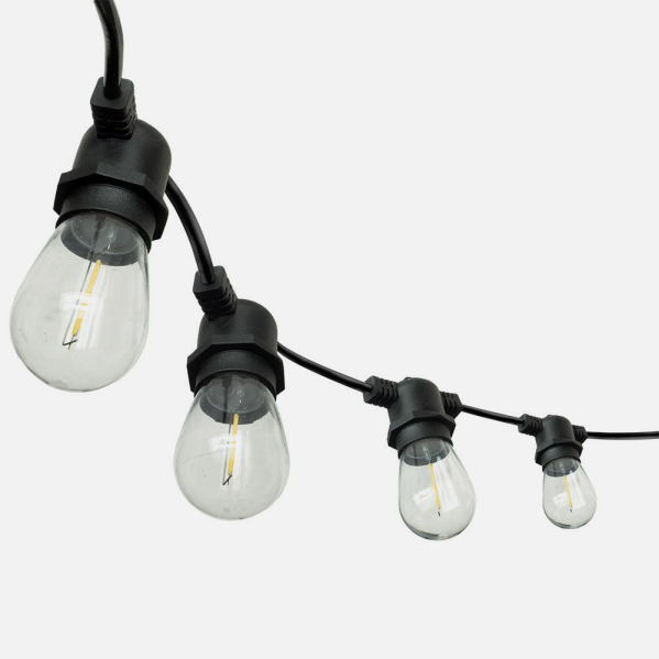 Guirnalda Luces Exterior Verbena 10m 15xe27led 15w 4000k Bombillas Reemplazables E Interconectable Ip44