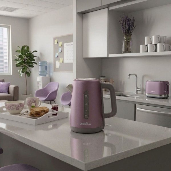 Hervidor De Agua Elect.toral Viole/gris 1,7l 2200w Base Giratoria,apagado Automatic.
