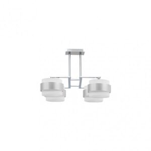 Lampara 4dh Bremen Cromo/blanco-plata 4xe14 Regx60x60 Cm