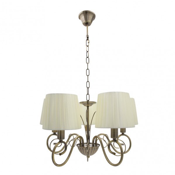 Lampara Amsterdam 5xe14 Cuero Regx45x45 Cm