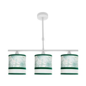 Lampara Caledonia 3xe14 Blanco/verde Regx55x14cm