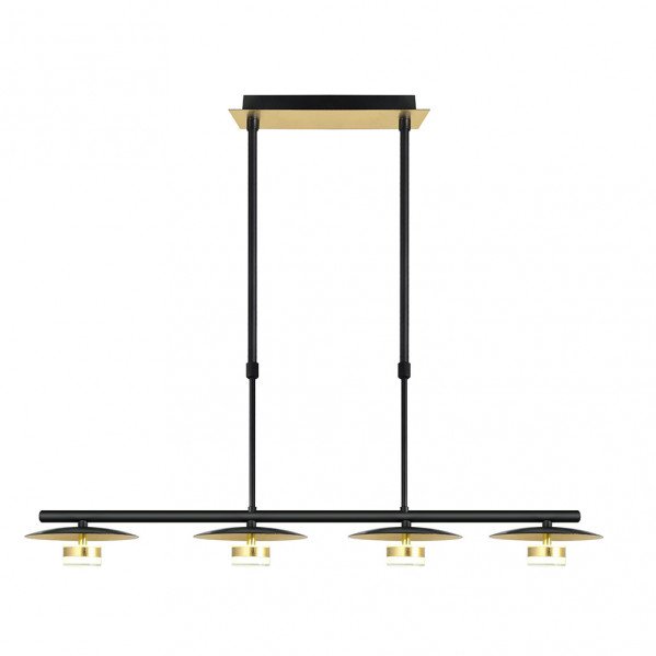 Lampara Ciudad Del Cabo 4l 24w 4000k Negro/oro Regx85x15 Cm 1920 Lm