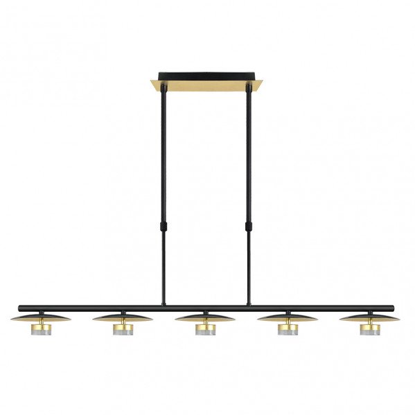 Lampara Ciudad Del Cabo 5l 30w 4000k Negro/oro Regx104x15 Cm 2400 Lm