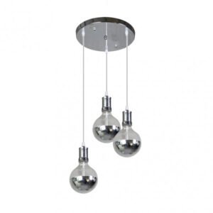 Lampara Gala 3xe27 Cromo/cromo Bombillas Incluidas 24w 2700k 2100lm Regx36x36 Cm