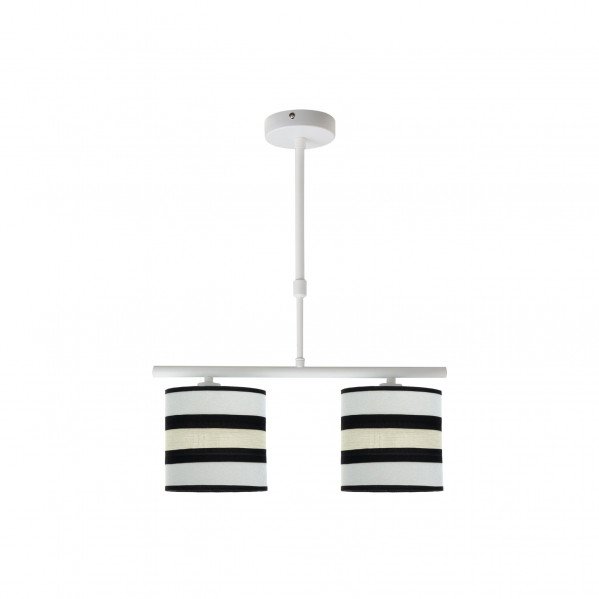 Lampara Karla 2xe14 Blanca/beis Regx43x14 Cm