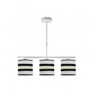 Lampara Karla 3xe14 Blanca/beis Regx55x14 Cm