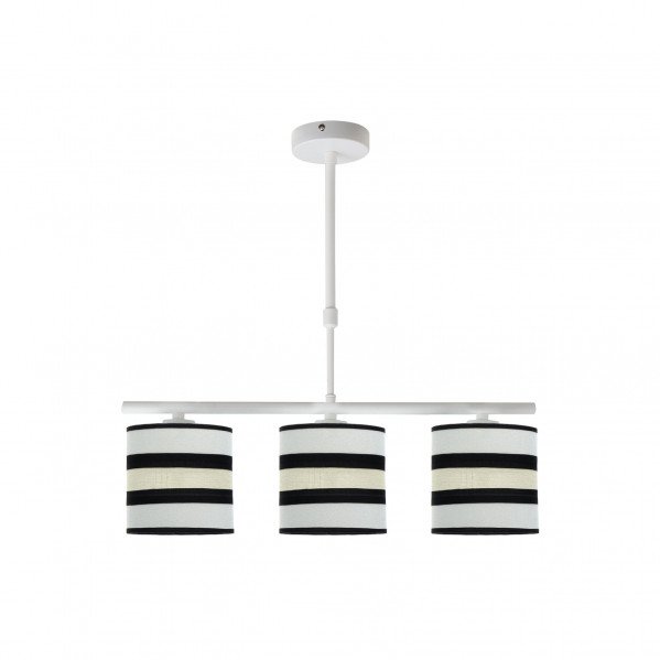 Lampara Karla 3xe14 Blanca/beis Regx55x14 Cm