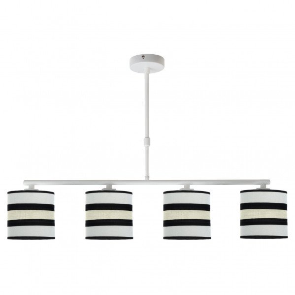 Lampara Karla 4xe14 Blanca/beis Regx75x14 Cm