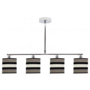 Lampara Karla 4xe14 Topo/beis Regx75x14 Cm