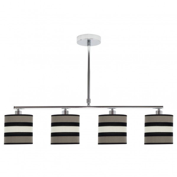 Lampara Karla 4xe14 Topo/beis Regx75x14 Cm