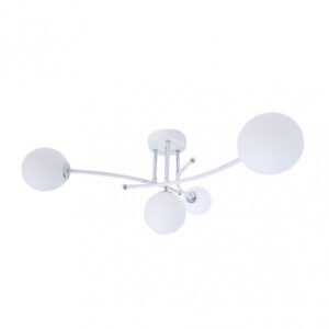 Lampara La Habana 4xg9 Blanco/cromo 25x59x59 Cm