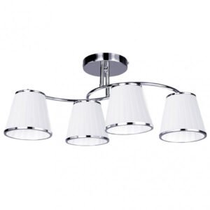 Lampara Lantanas 4xe27 Cromo Pant.blanca 24x64x31,5 Cm