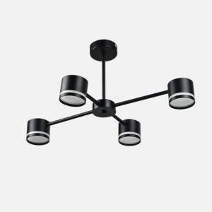 Lampara Ortiga 4 X Gx53 Negra 36w 3200lm Bombillas Incluidas 30x65x43cm